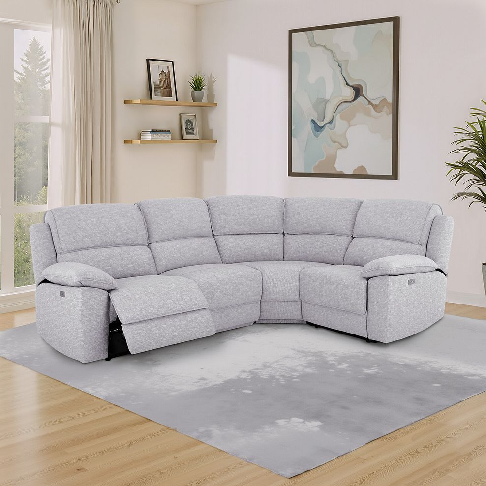 Goodwood Electric Reclining Modular Group 2 in Keswick Dove Fabric 1