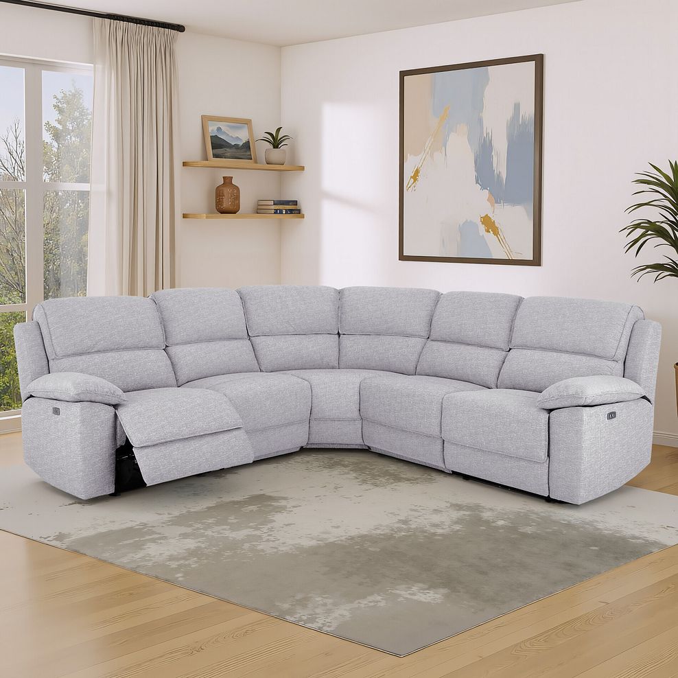 Goodwood Electric Reclining Modular Group 3 in Keswick Dove Fabric 1