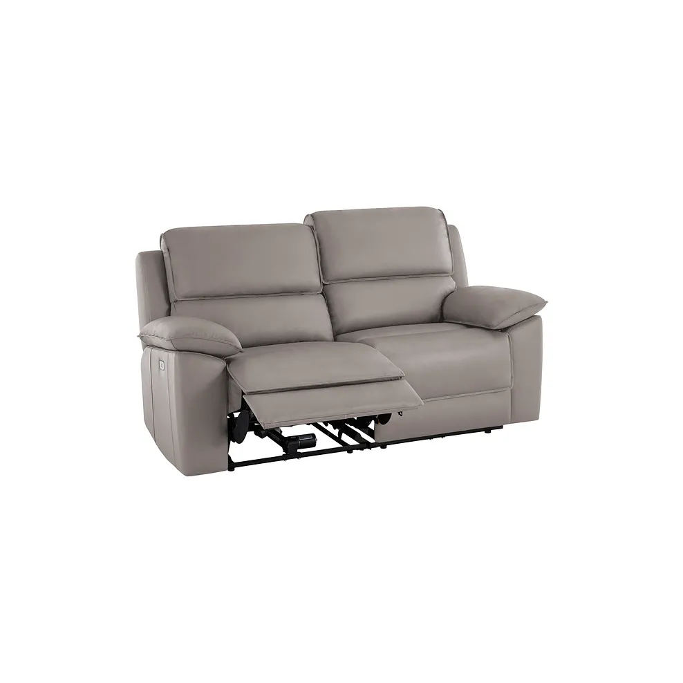 Goodwood Electric Reclining Modular Group 8 in Light Grey Leather 3