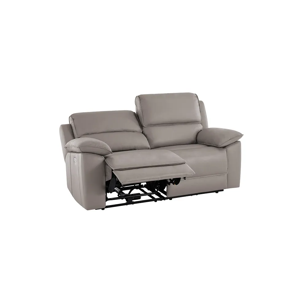 Goodwood Electric Reclining Modular Group 8 in Light Grey Leather 4