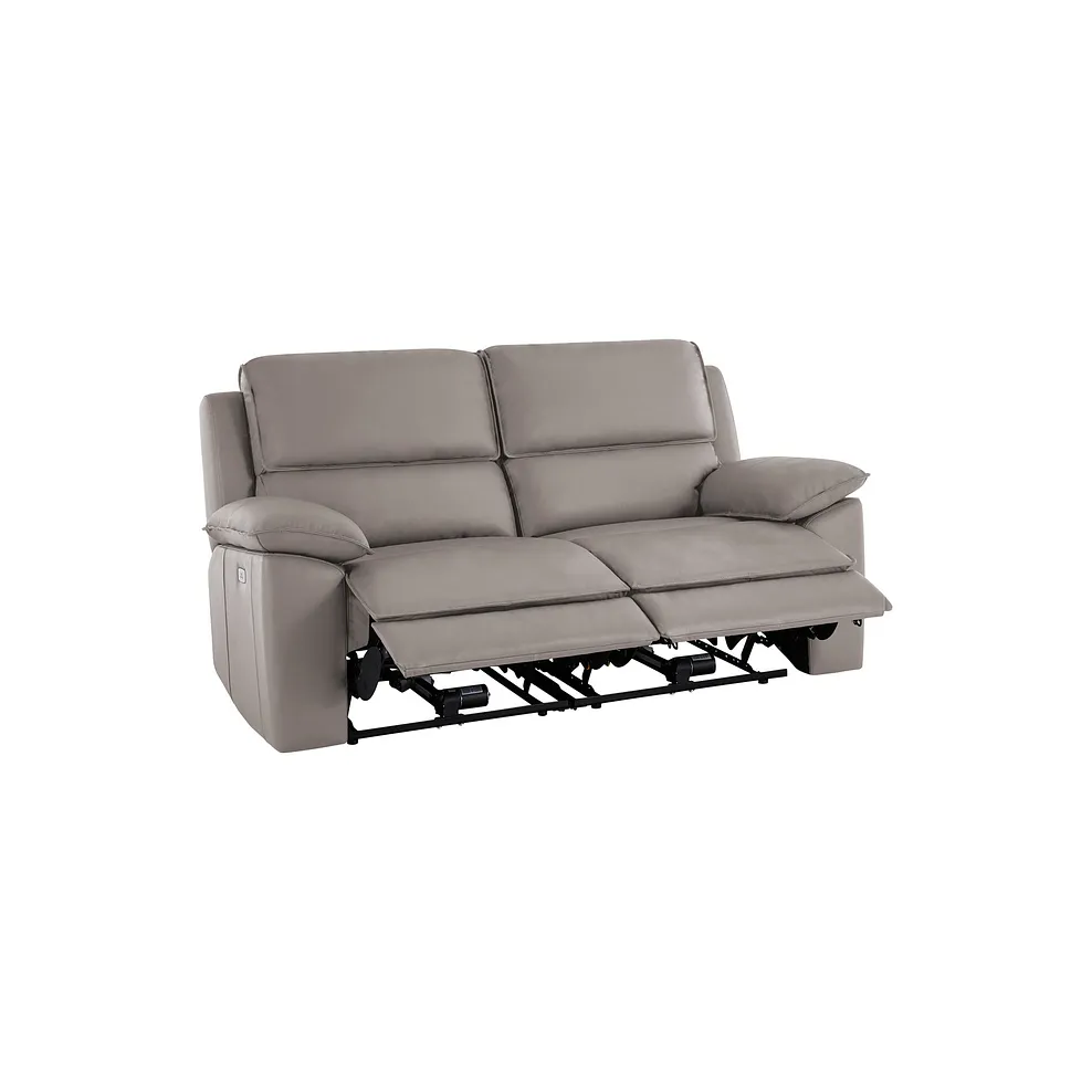 Goodwood Electric Reclining Modular Group 8 in Light Grey Leather 5