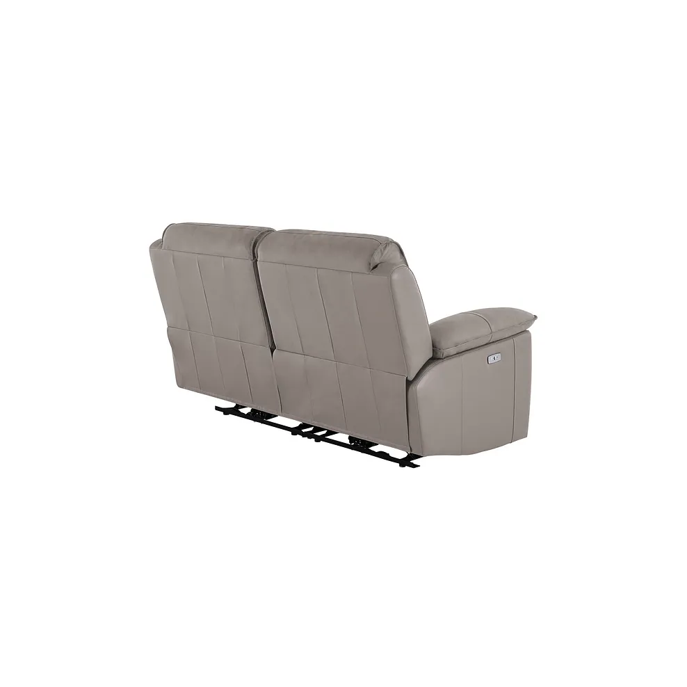 Goodwood Electric Reclining Modular Group 8 in Light Grey Leather 7