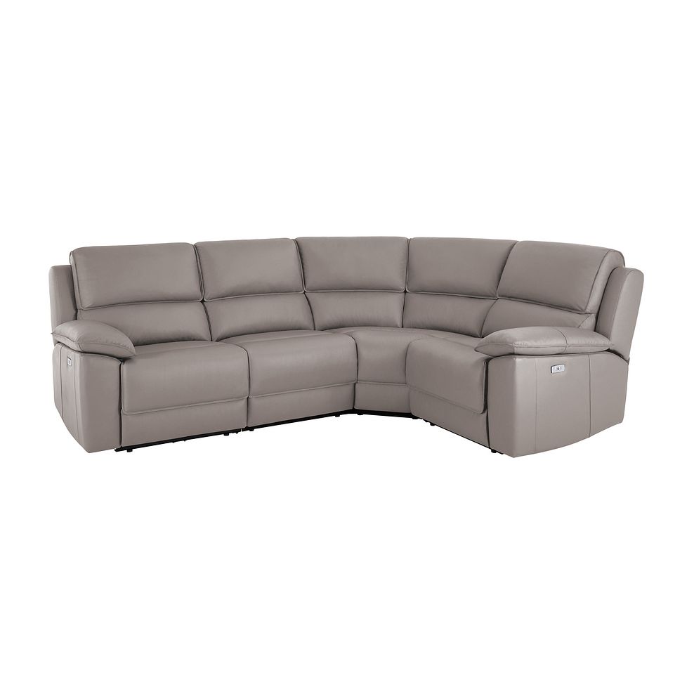 Goodwood Electric Reclining Modular Group 2 in Light Grey Leather Thumbnail 1
