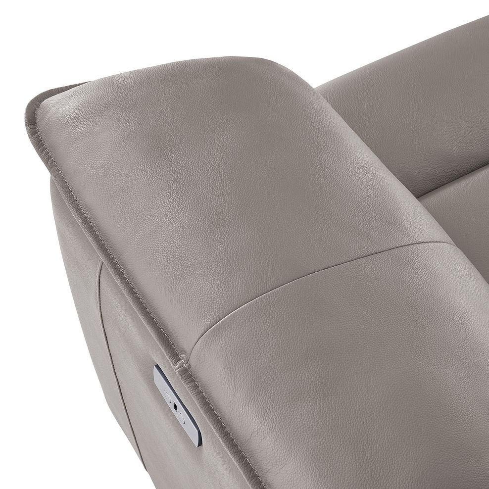 Goodwood Electric Reclining Modular Group 2 in Light Grey Leather 8