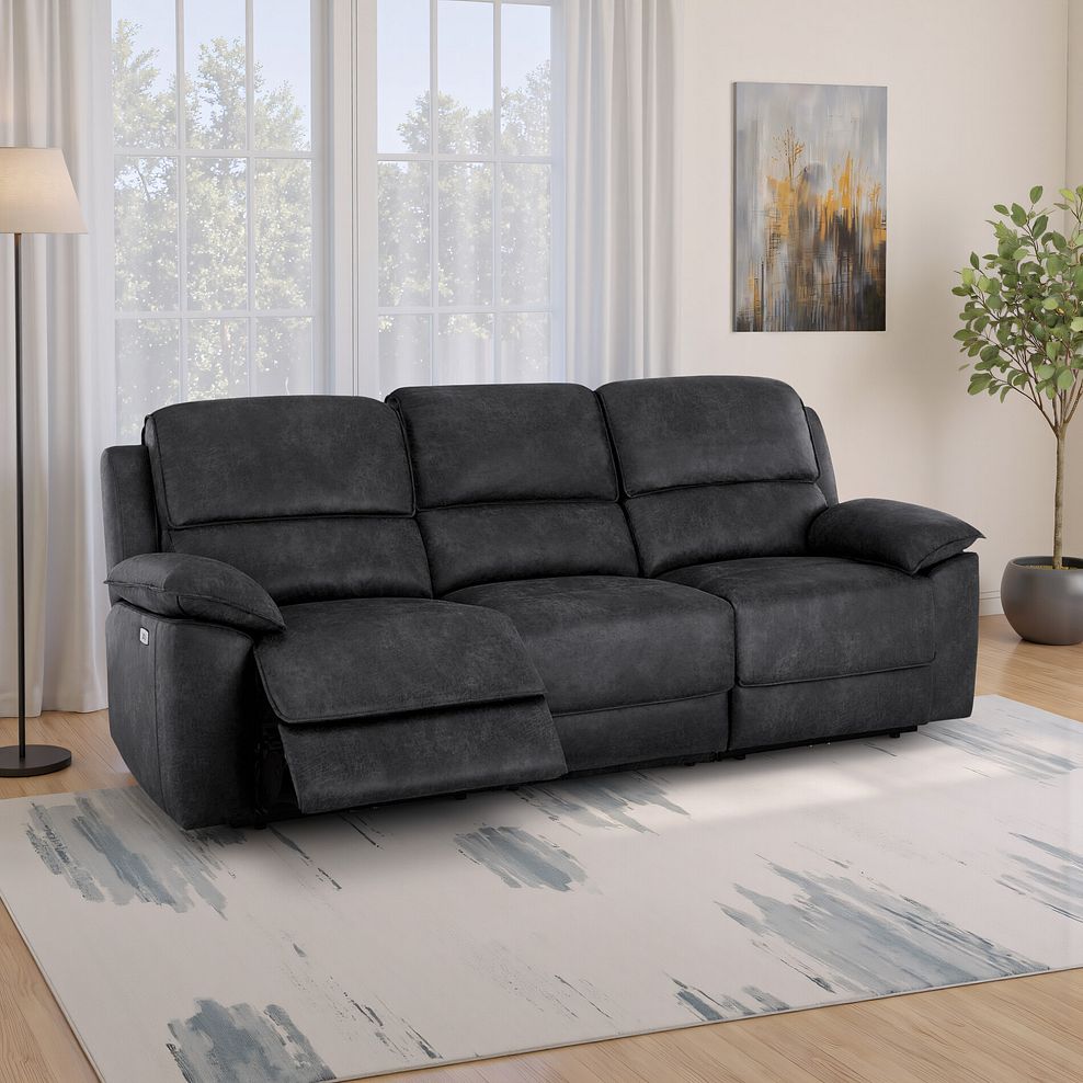 Goodwood Electric Reclining Modular Group 9 in Miller Grey Fabric 1