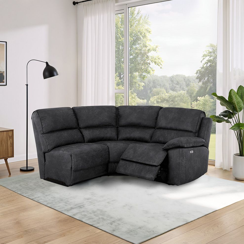 Goodwood Electric Reclining Modular Group 7 in Miller Grey Fabric 1
