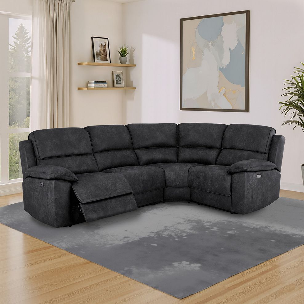 Goodwood Electric Reclining Modular Group 2 in Miller Grey Fabric 1