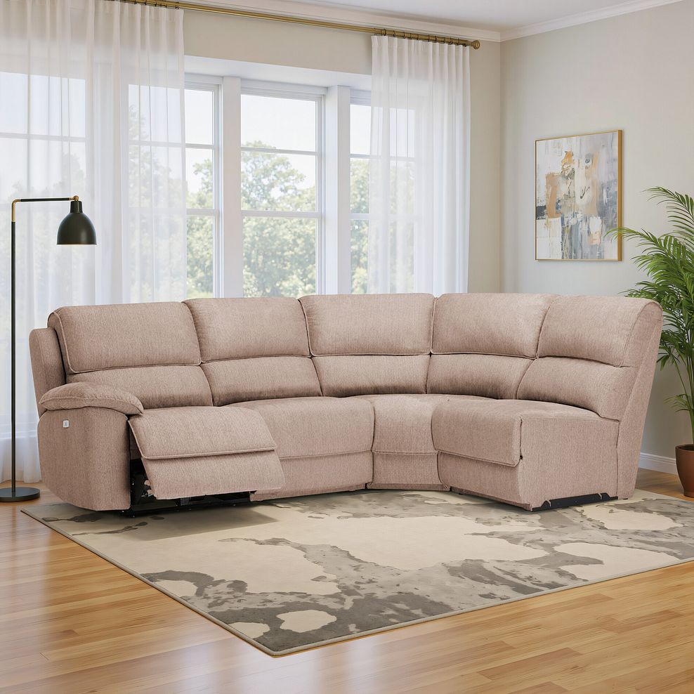 Goodwood Electric Reclining Modular Group 4 in Miller Grey Fabric 1