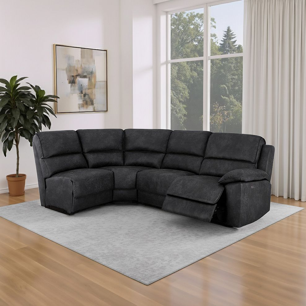 Goodwood Electric Reclining Modular Group 5 in Miller Grey Fabric 1
