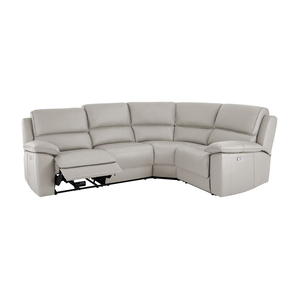 Goodwood Electric Reclining Modular Group 2 in Off White Leather Thumbnail 2