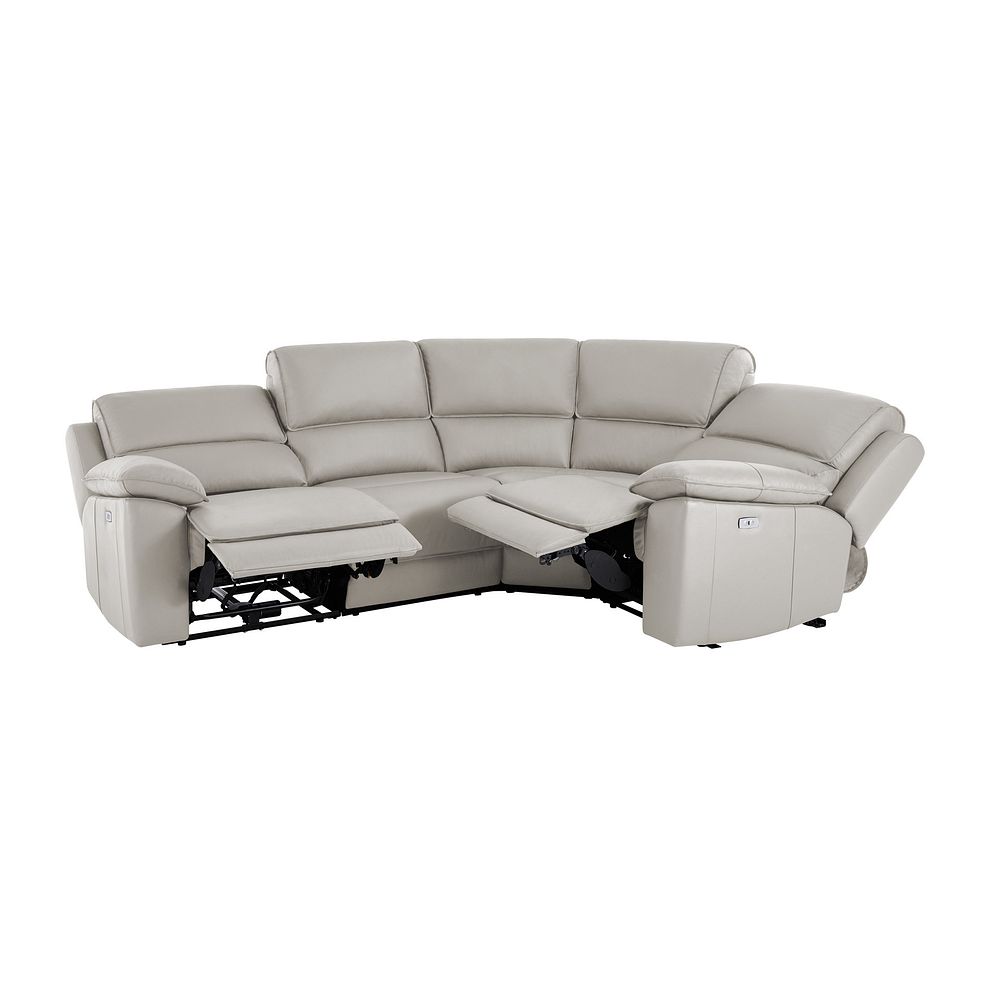 Goodwood Electric Reclining Modular Group 2 in Off White Leather 4