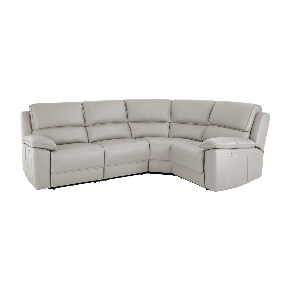 Goodwood Electric Reclining Modular Group 2 in Off White Leather 1