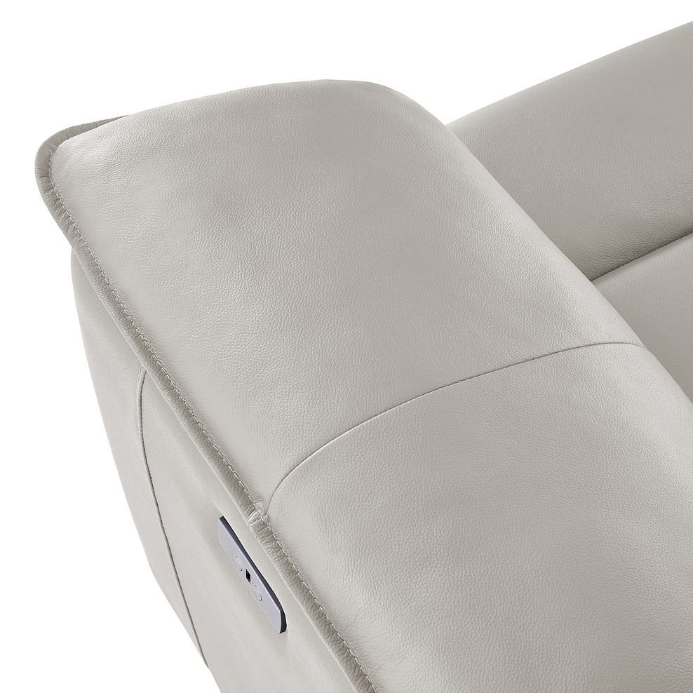 Goodwood Electric Reclining Modular Group 2 in Off White Leather 8