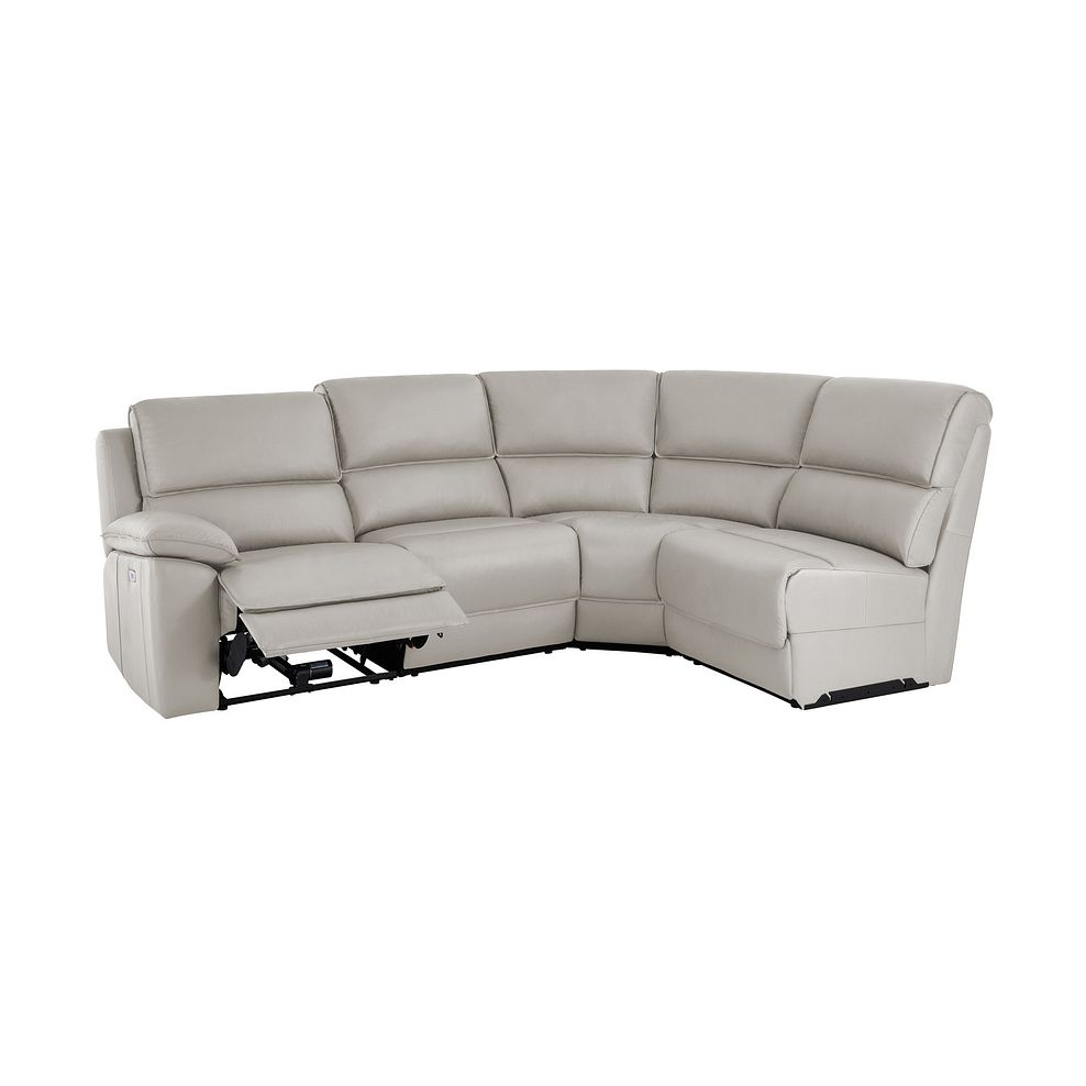 Goodwood Electric Reclining Modular Group 4 in Off White Leather Thumbnail 2