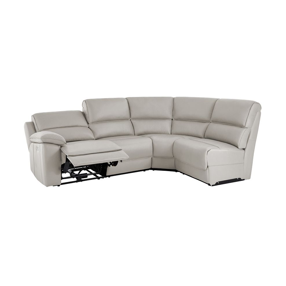 Goodwood Electric Reclining Modular Group 4 in Off White Leather 3