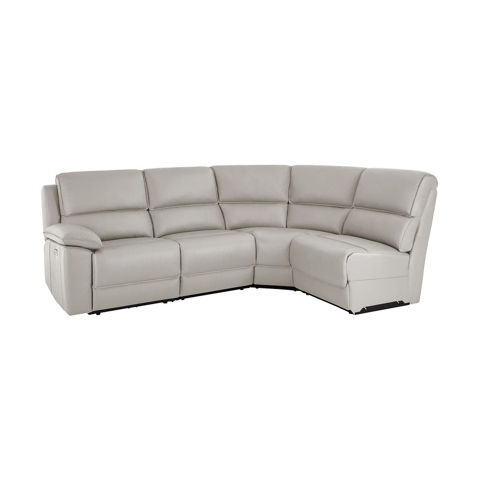 Goodwood Electric Reclining Modular Group 4 in Off White Leather 1