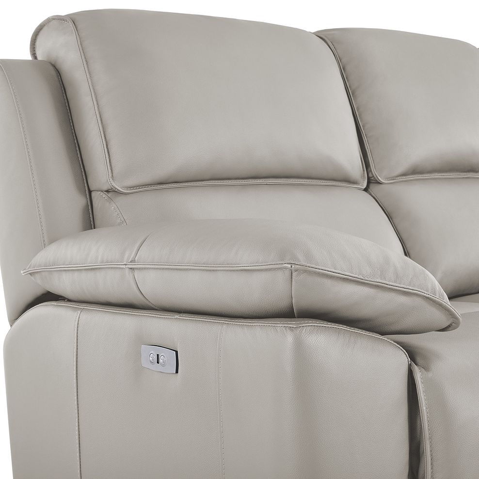 Goodwood Electric Reclining Modular Group 4 in Off White Leather 7