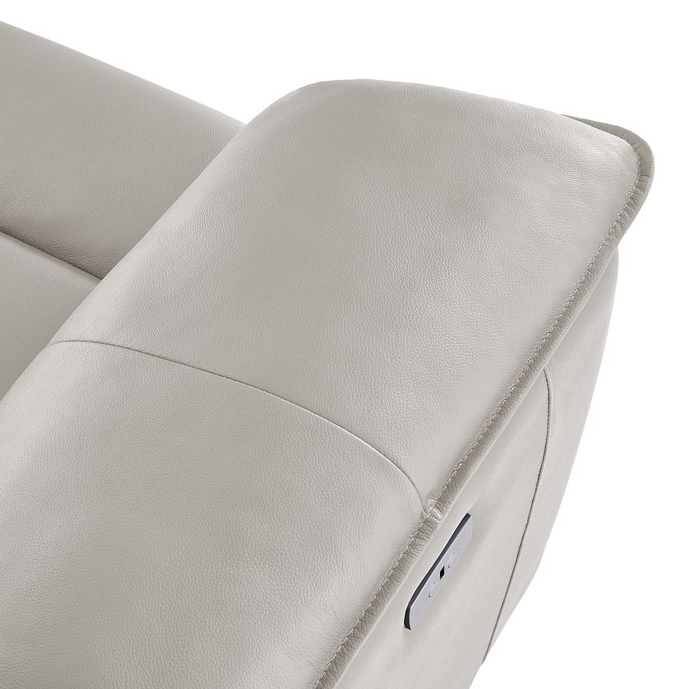 Goodwood Electric Reclining Modular Group 4 in Off White Leather 6
