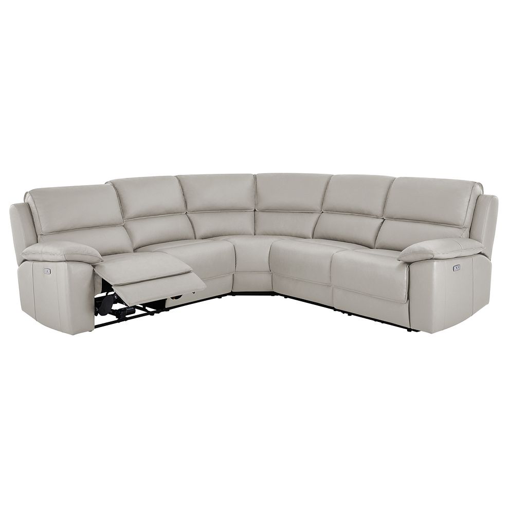 Goodwood Electric Reclining Modular Group 3 in Off White Leather Thumbnail 2