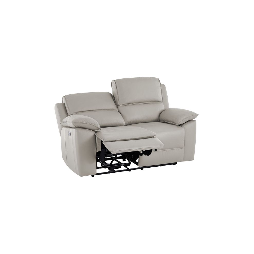 Goodwood Electric Recliner 2 Seater Sofa in Off White Leather Thumbnail 4