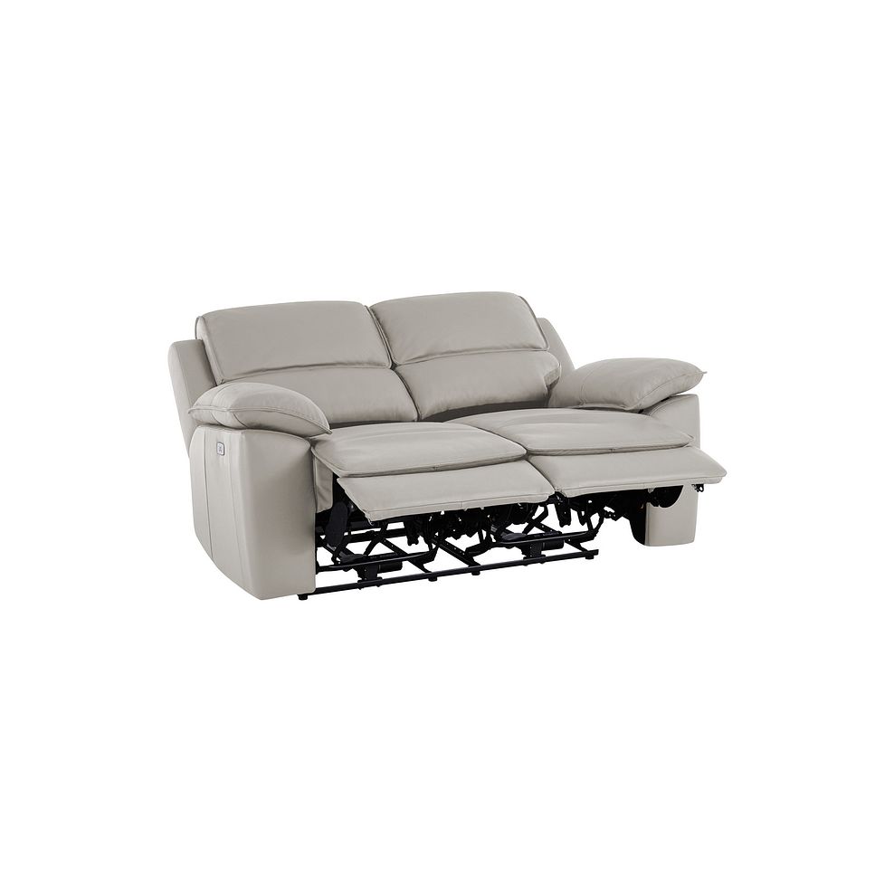 Goodwood Electric Recliner 2 Seater Sofa in Off White Leather 6