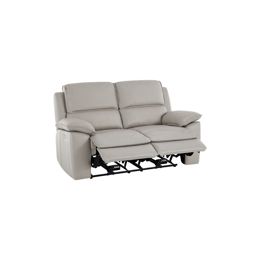Goodwood Electric Recliner 2 Seater Sofa in Off White Leather Thumbnail 5