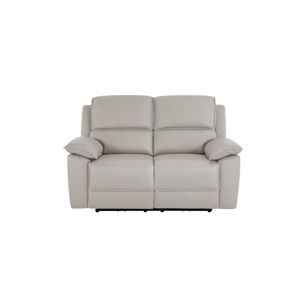 Goodwood Electric Recliner 2 Seater Sofa in Off White Leather 2