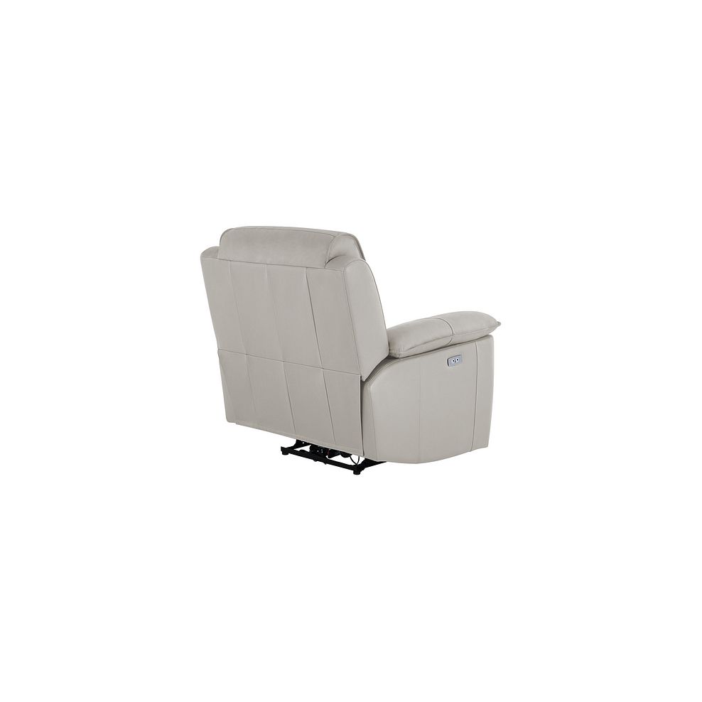 Goodwood Electric Reclining Armchair in Off White Leather 5