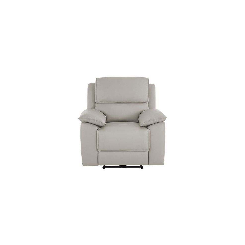 Goodwood Electric Reclining Armchair in Off White Leather 2