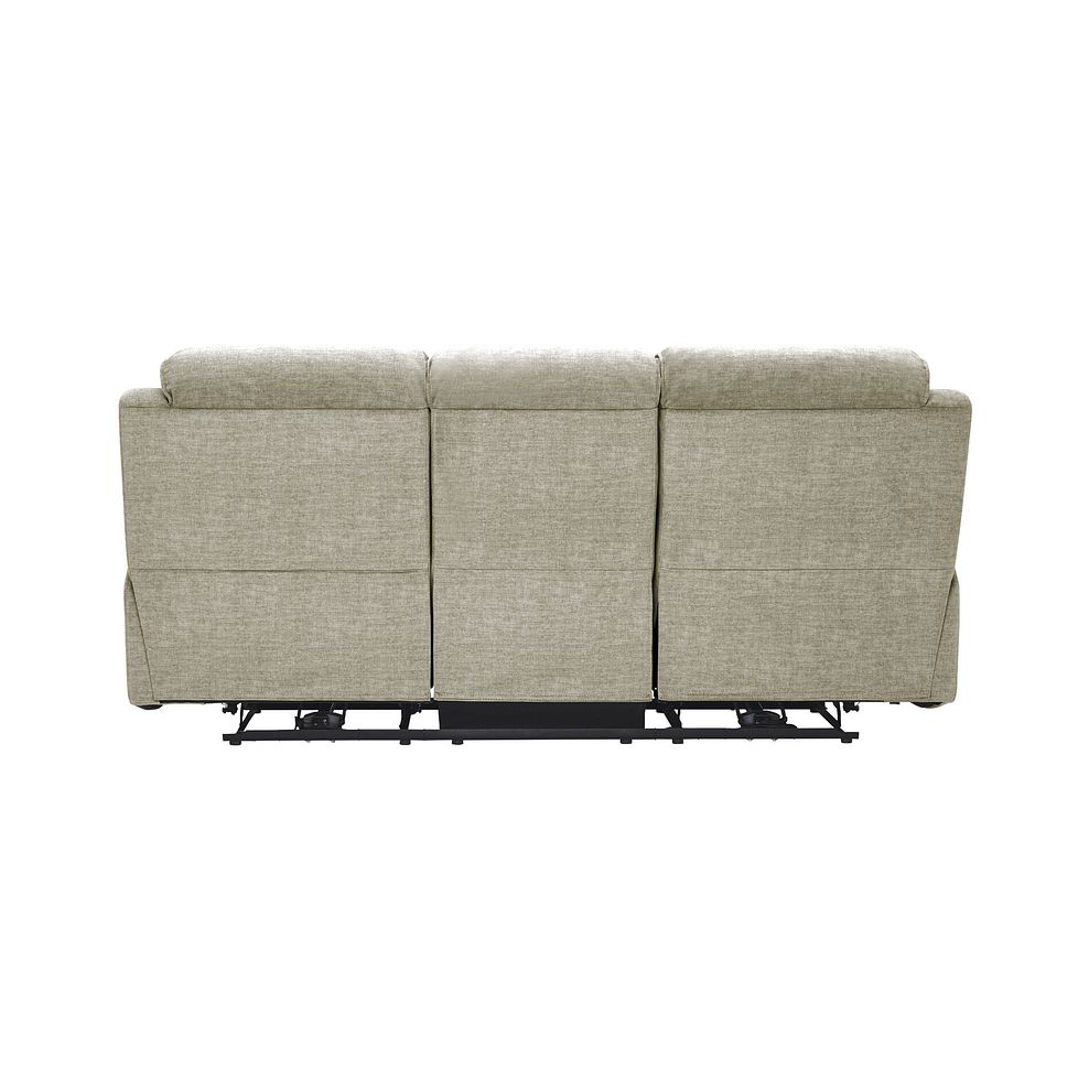 Goodwood Plush Beige Fabric 3 Seater Electric Recliner Sofa 8