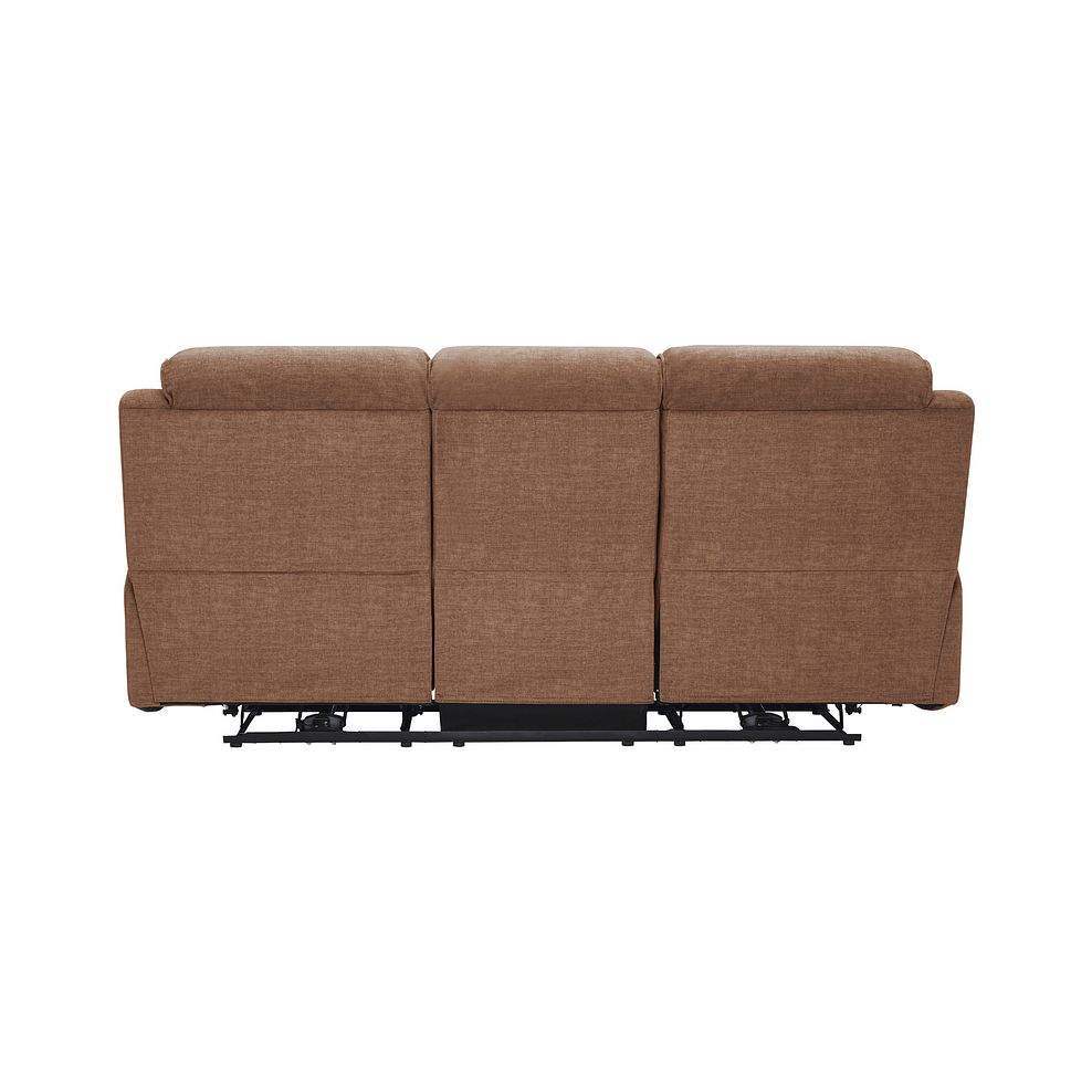 Goodwood Plush Brown Fabric 3 Seater Electric Recliner Sofa 7