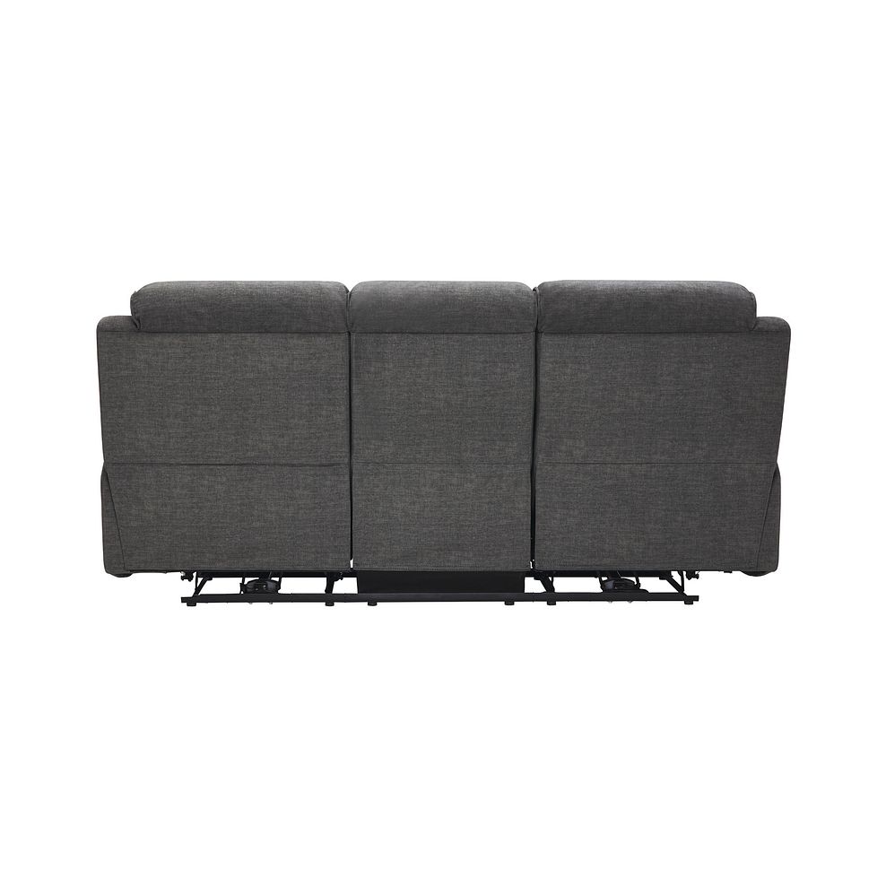 Goodwood Plush Charcoal Fabric 3 Seater Electric Recliner Sofa 7