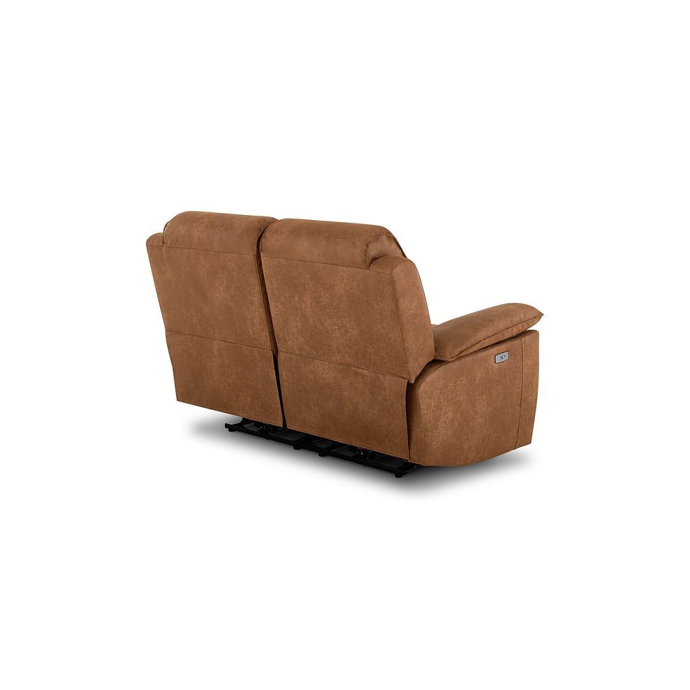 Goodwood Ranch Brown Fabric 2 Seater Electric Recliner Sofa 6