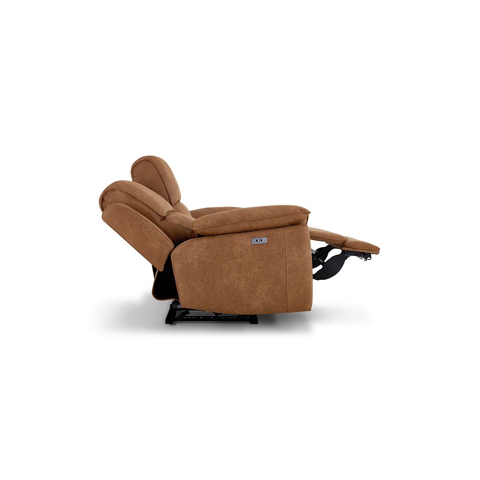 Goodwood Ranch Brown Fabric 2 Seater Electric Recliner Sofa 8