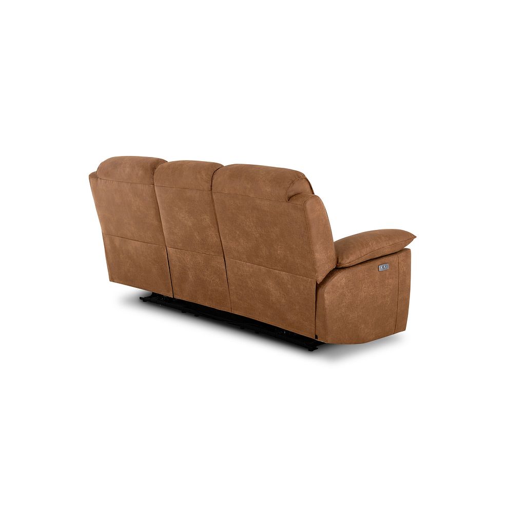 Goodwood Ranch Brown Fabric  3 Seater Electric Recliner Sofa 6