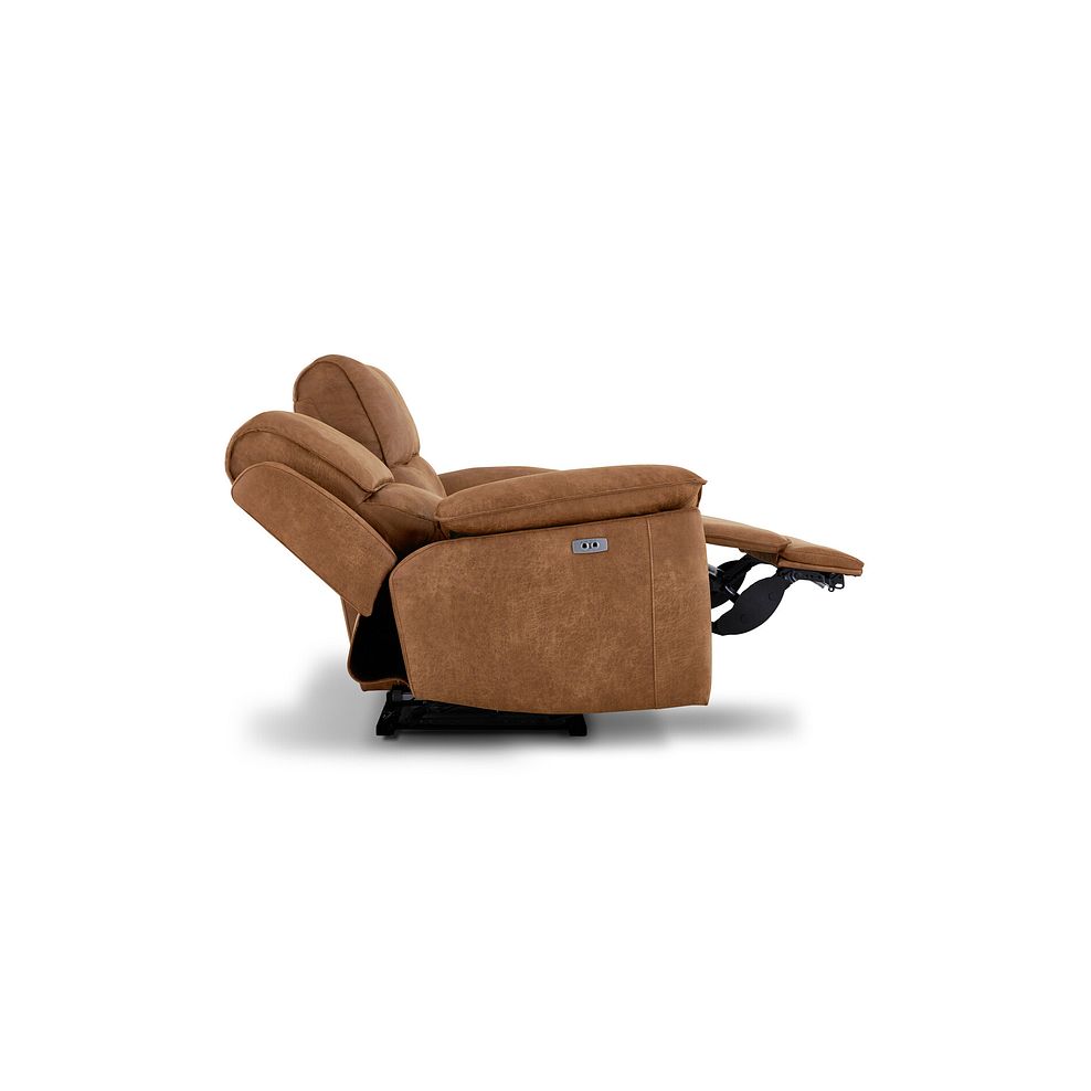 Goodwood Ranch Brown Fabric  3 Seater Electric Recliner Sofa 8