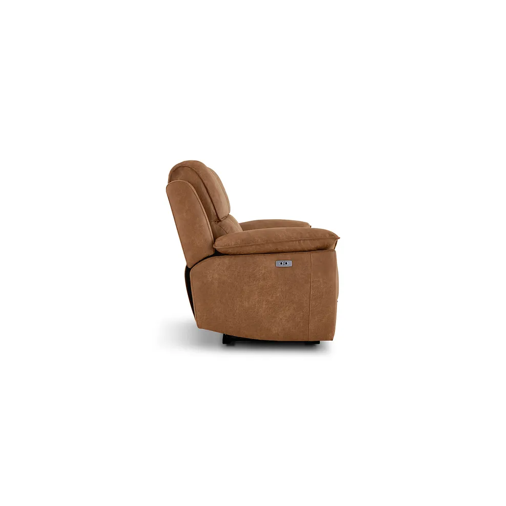 Goodwood Ranch Brown Fabric  3 Seater Electric Recliner Sofa 7