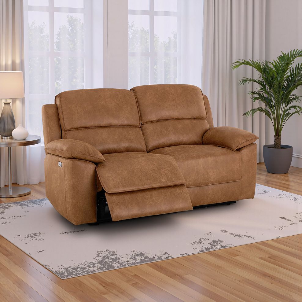 Goodwood Electric Reclining Modular Group 8 in Ranch Brown Fabric 1