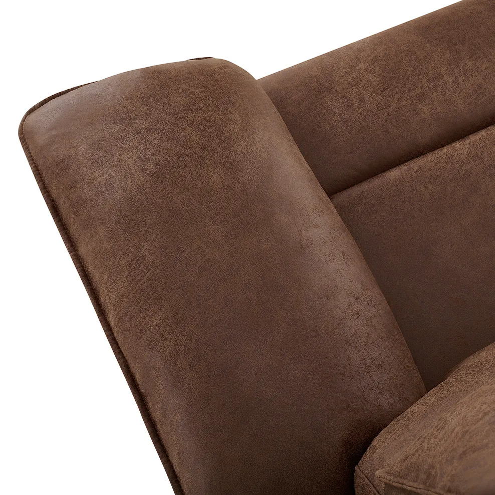Goodwood Ranch Dark Brown Fabric 3 Seater Electric Recliner Sofa 11