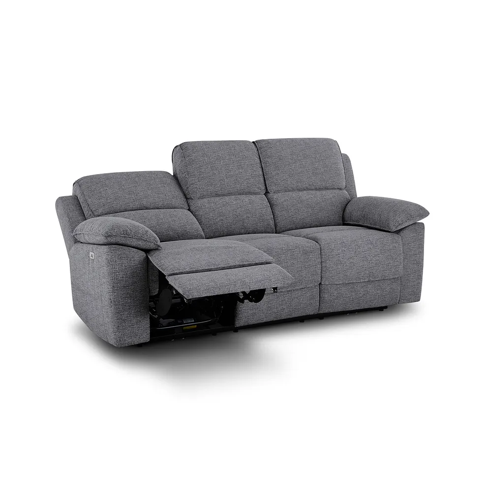 Goodwood Santos Steel 3 Seater Electric Recliner Sofa 4
