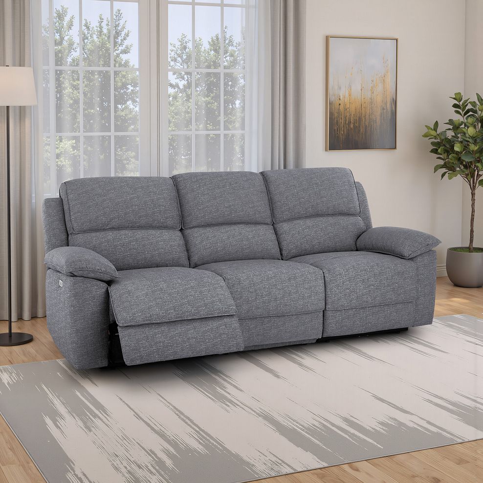 Goodwood Electric Reclining Modular Group 9 in Santos Steel 1