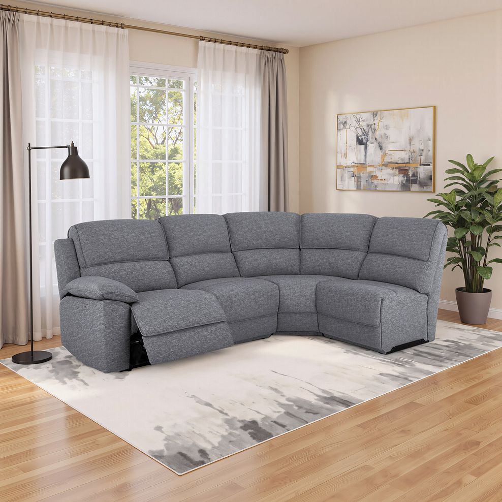 Goodwood Electric Reclining Modular Group 4 in Santos Steel 1