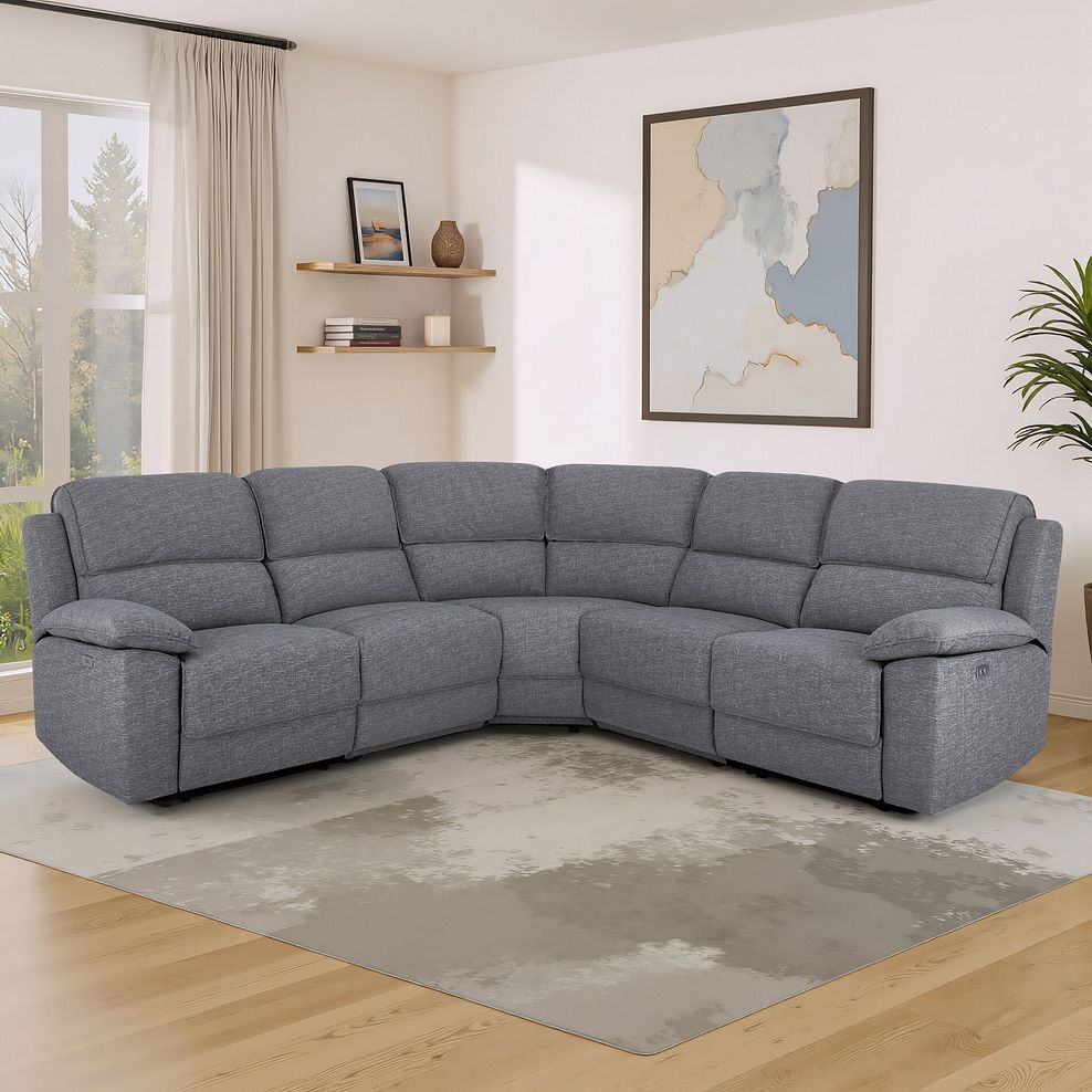 Goodwood Electric Reclining Modular Group 3 in Santos Steel 1