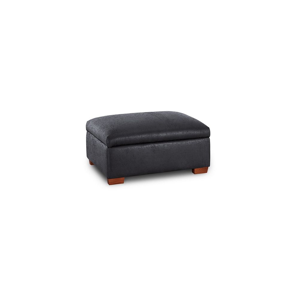 Goodwood Storage Footstool in Miller Grey Fabric Thumbnail 1