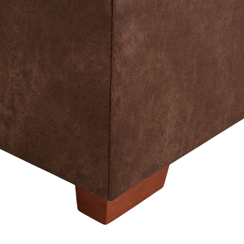 Goodwood Storage Footstool in Ranch Dark Brown Fabric 5