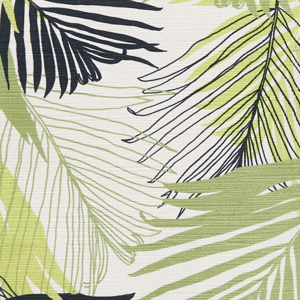 Fern Accent Footstool in Green Fabric 6