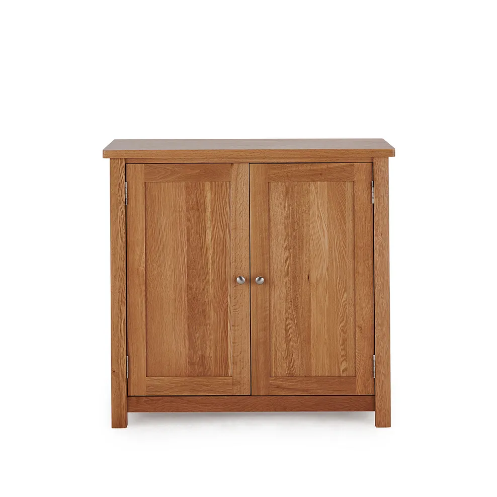 Greenwich Natural Solid Oak Shoe Storage Cabinet 5