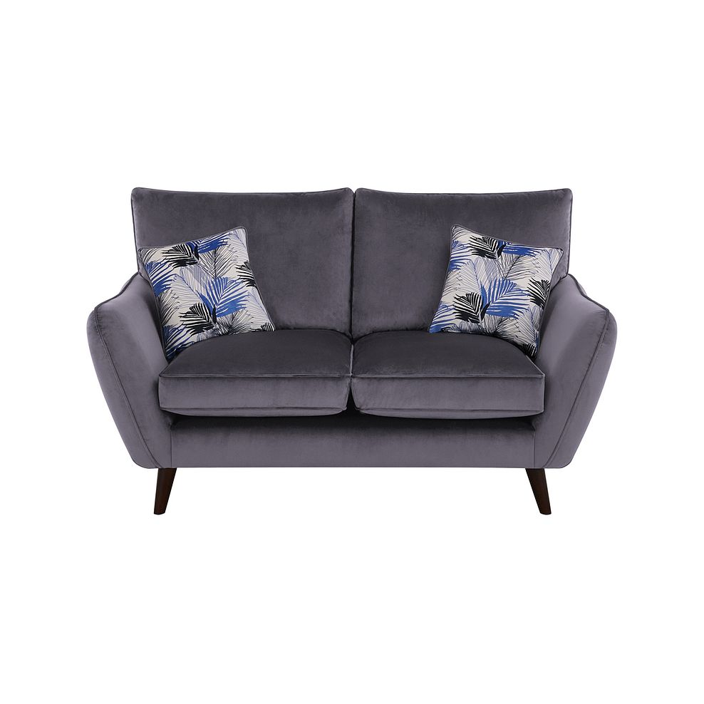 Fern 2 Seater Sofa in Grey Velvet Thumbnail 2