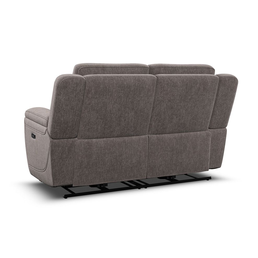 Hadley 2 Seater Electric Recliner Sofa with Power Headrests  in Amigo Cocoa Fabric 9