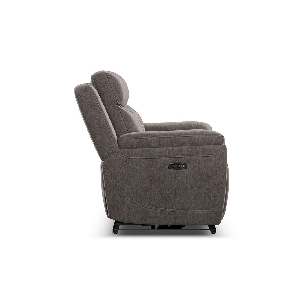 Hadley 2 Seater Electric Recliner Sofa with Power Headrests  in Amigo Cocoa Fabric 7